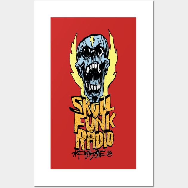 SKULL FUNK RADIO 2 Wall Art by Jim Mahfood